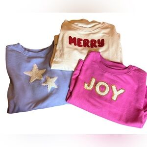 Cat and Jack girls sweatshirts, large